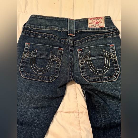 Y2K VINTAGE True Religion Sammy Jeans Women's Size 26, Dark Rinse, Low Rise - Picture 10 of 14